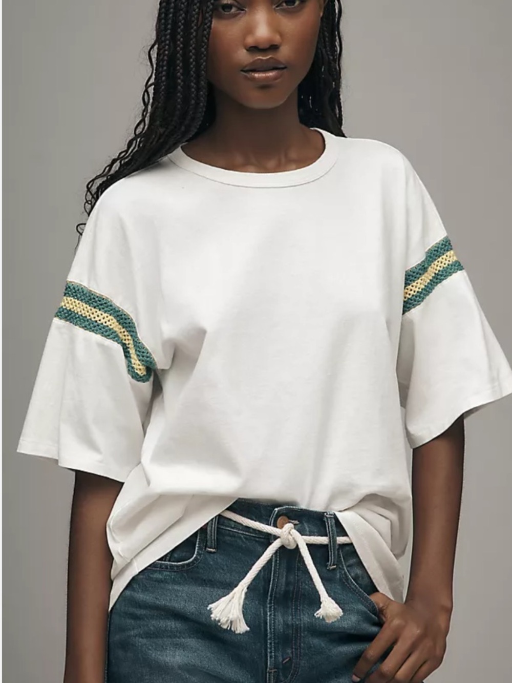 MOTHER The Sleep Over Inset Tee Oversized XS